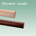 Boční nerezové zábradlí - sada s dřevěným madlem