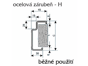 Ocelové zárubně H