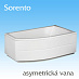 Asymetrická vana Sorento