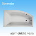 Asymetrická vana Sorento