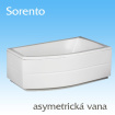 Asymetrická vana Sorento