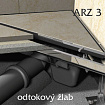 Rohový žlab ARZ 3 ke zdi