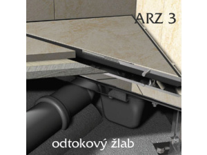 Rohový žlab ARZ 3 ke zdi Rohový žlab ARZ 3 ke zdi