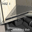 Rohový žlab ARZ 1 ke zdi