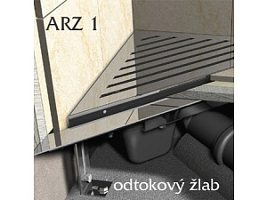 Rohový žlab ARZ 1 ke zdi Rohový žlab ARZ 1 ke zdi