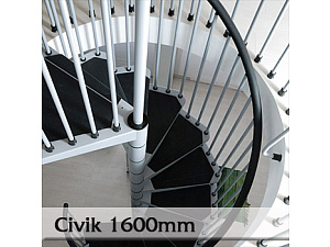 Ocelové schodiště Civik 1600mm