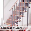 Přímé schodiště Kompakt 740mm