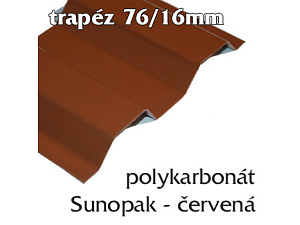 trapézová krytina Sunopak 76/16 červená 