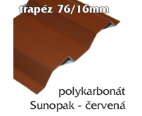 Trapézová krytina Sunopak 76/16 červená