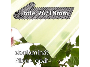 sklolaminát Filon 76/18 opál - vlnitá role