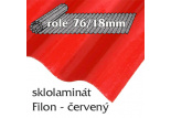 Sklolaminát Filon 76/18 červená - vlnitá role