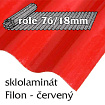 Sklolaminát Filon 76/18 červená - vlnitá role