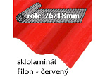 Sklolaminát Filon 76/18 červená - vlnitá role