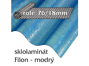 sklolaminát Filon 76/18 modrá - vlnitá role sklolaminát Filon 76/18 modrá - vlnitá role