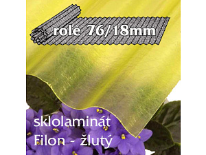 sklolaminát Filon 76/18 žlutá - vlnitá role sklolaminát Filon 76/18 žlutá - vlnitá role