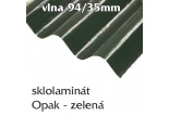 Opak 94/35 zelená - vlnité desky