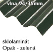 Opak 94/35 zelená - vlnité desky