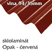Opak 94/35 červená - vlnité desky
