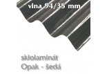 Opak 94/35 šedá - vlnité desky