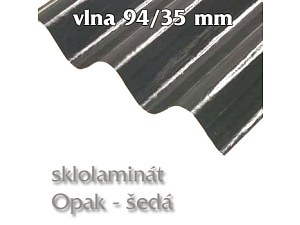 Opak 94/35 šedá - vlnité desky
