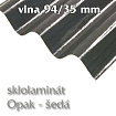 Opak 94/35 šedá - vlnité desky