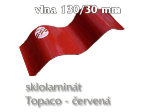 Topaco 130/30 červená - sklolaminátová krytina Topaco 130/30 červená - sklolaminátová krytina