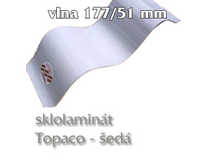 Topaco 177/51 šedá - sklolaminátová krytina 