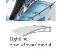 Vchodová stříška Lightline typ XL - prodlužovací modul