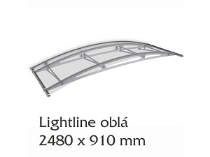 oblá vchodová stříška Lightline oblá vchodová stříška Lightline