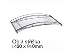 Oblé vchodové stříšky 1480 x 910 mm