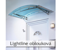 Vchodová stříška Lightline typ L - oblouková stříška