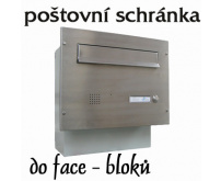 Schránka se zvonkem do face - bloků  F04 s hovorovým modulem