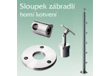 Nerezové zábradlí - sloupek z nerezi pro horní kotvení