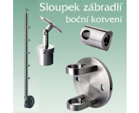 Nerezový sloupek zábradlí pro boční kotvení