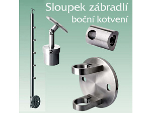 nerezový sloupek zábradlí pro boční kotvení