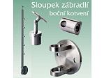 Nerezový sloupek zábradlí pro boční kotvení