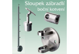 Nerezový sloupek zábradlí pro boční kotvení