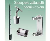 Nerezové zábradlí - sloupek pro boční kotvení