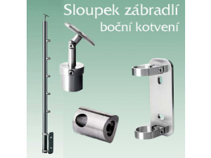 nerezový sloupek zábradlí pro boční kotvení