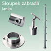 Sloupek nerezového zábradlí pro lanka - průběžný