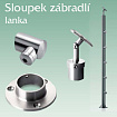 Sloupek nerezového zábradlí pro lanka - koncový