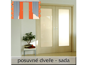 dvoukřídlé posuvné dveře š. 1650 mm, sada dvoukřídlé posuvné dveře š. 1650 mm, sada
