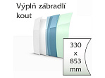 Balkónové zábradlí Lightline - vnitřní roh výplně