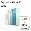 Balkónové zábradlí Lightline - vnější roh výplně