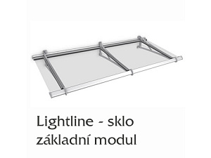 modulová stříška z tvrzeného skla