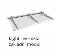 Vchodová stříška Lightline s bezpečnostním sklem - základní modul