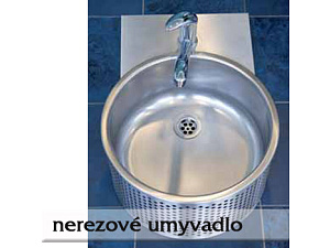 kruhové nerezové umyvadlo