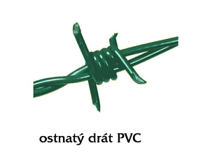 ostnatý drát PVC