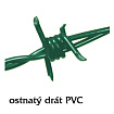 Ostnatý drát PVC