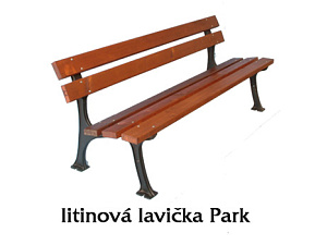 litinová lavička Park litinová lavička Park